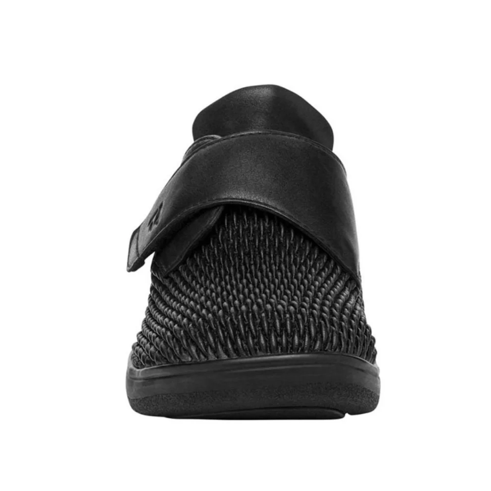 Women's Propét Black Hook & Loop Flats Loafers Size 8.5